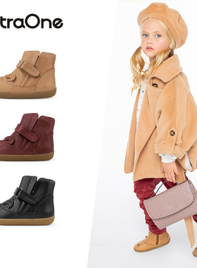 ExtraOne澳洲真皮儿童萌趣瓢虫皮靴软底防滑女童短靴#502