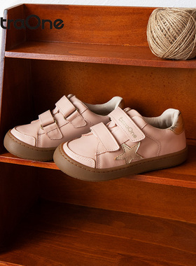 ExtraOne澳洲真皮儿童魔术贴星星板鞋软底防滑男女童休闲鞋#7102