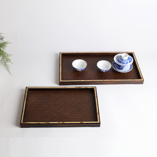 斑竹做旧席面茶盘茶棚博古架托盘壶承杯托干泡台晾杯架厂家直销