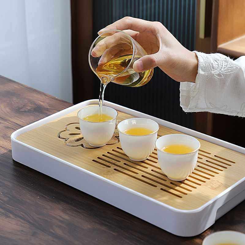 家用功夫茶盘茶具茶台储水干泡托盘乌金石小形托盘小壶承
