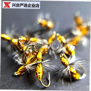 镭射亮片蚂蚁飞蝇钩m白条马口桃花神饵垂钓 微物路亚饵 高碳钢鱼,