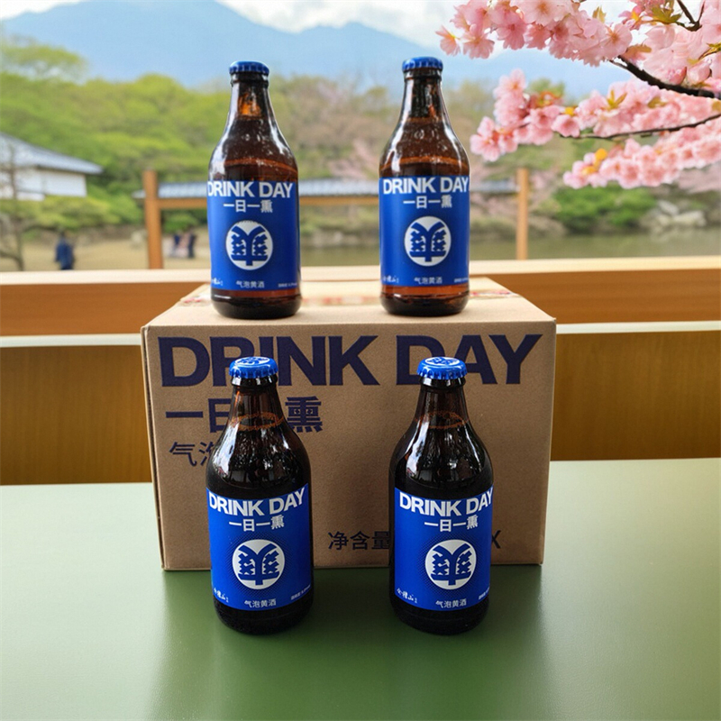绍兴特产酒会稽山气泡黄酒一日一熏290ml*4瓶装小酒瓶微醺酒低度