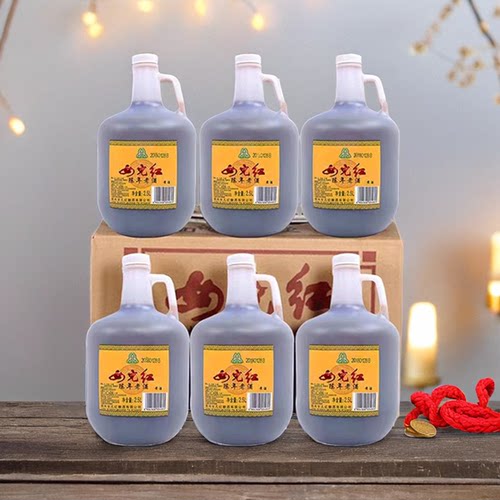 绍兴特产厨用花雕酒正宗女儿红陈年黄酒桶装老酒壶装2.5L*6加饭酒