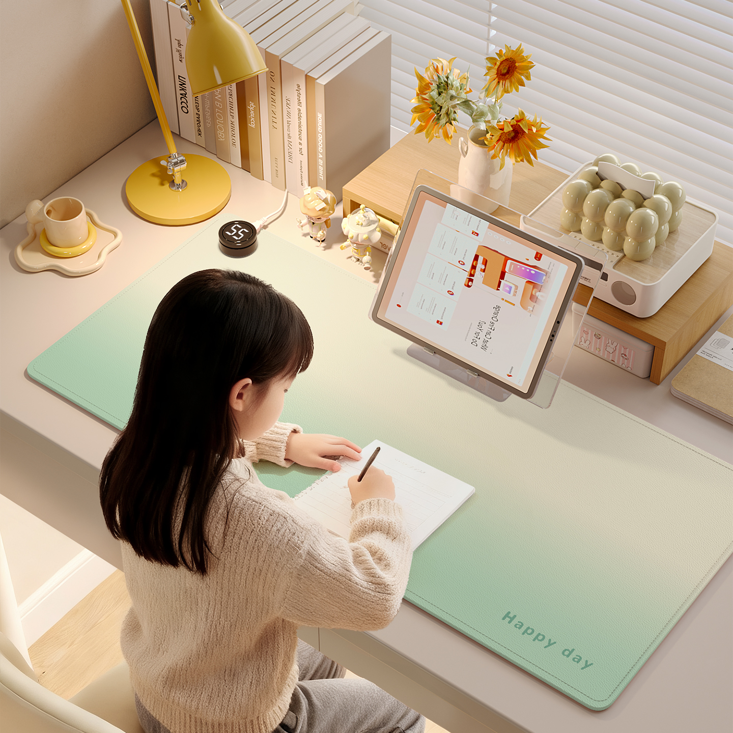 超大加热鼠标垫电脑办公室暖桌垫冬天学生学习电热桌面垫发热垫