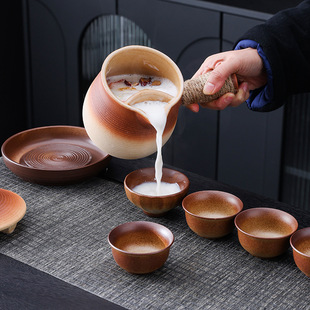 围炉煮茶壶罐罐奶茶烤火炉套装器具全套家用室内可干烧大侧把陶器