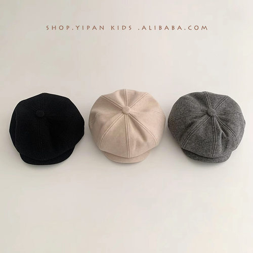 日韩潮流儿童贝雷帽时尚秋冬季