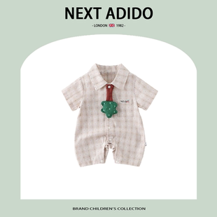 衬衫 英国NEXT 男童短袖 ADIDO夏季 连身衣 新生宝宝满岁服装