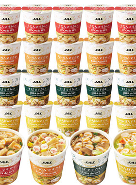 现货日本JAL航空限定 和风荞麦油豆腐乌冬 RAMEN DE SKY 泡面37G