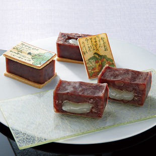 AaronHouse推荐 日本叶匠寿庵和菓子あも歌留多红豆糯米年糕糕最中