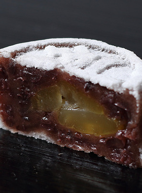 AaronHouse现货日本老铺城下町鶴岡小豆栗子馅糕点和菓子4枚礼盒