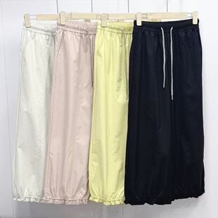 薄2026宽松老爹显瘦小个子九分萝卜裤 粉色哈伦牛仔裤 女高腰春夏装