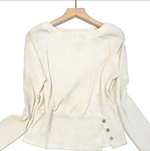 软糯长袖 T恤内搭打底衫 t恤休闲简约宽松女内搭上衣2026 薄款 春秋季