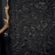 黑色凤尾立体浮雕浮雕肌理提花布料手工diy连衣裙服装 设计师面料