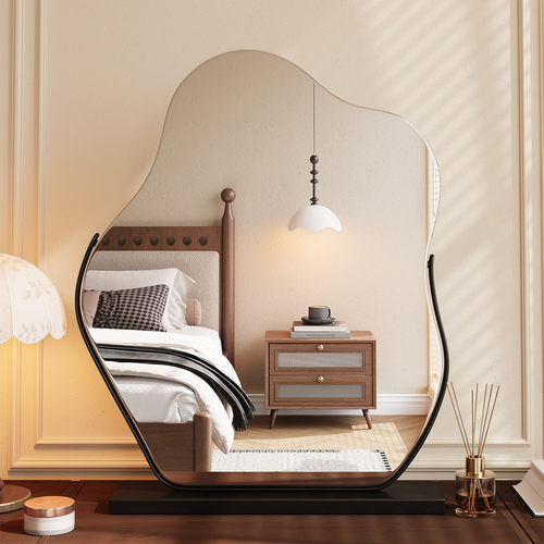 云朵化妆镜台式桌面ins网红法式中古美妆镜高清可旋转梳妆台镜子