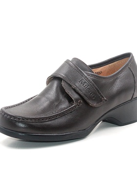 Mileno/米莲诺牛皮坡跟女单鞋健康舒适妈妈鞋休闲鞋113801