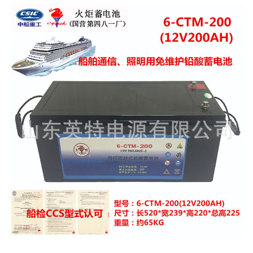 火炬蓄电池12V200Ah6-CT