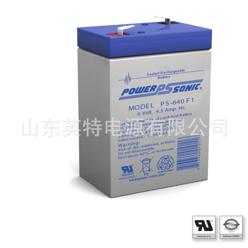 销售Power-Sonic PS-0 F1 密封铅酸蓄电池 6V4.H免维护蓄电池