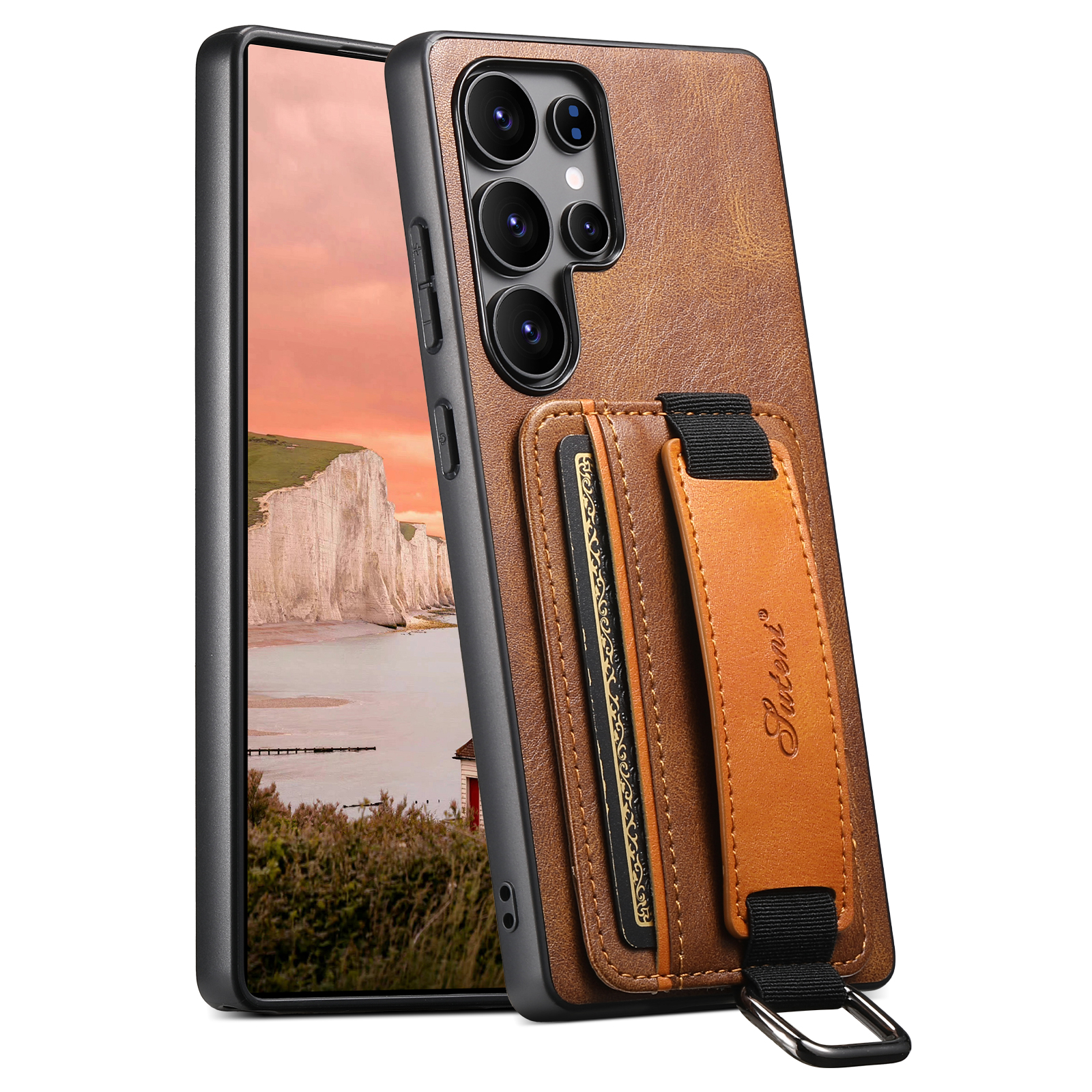 指环扣插卡手腕带钱包