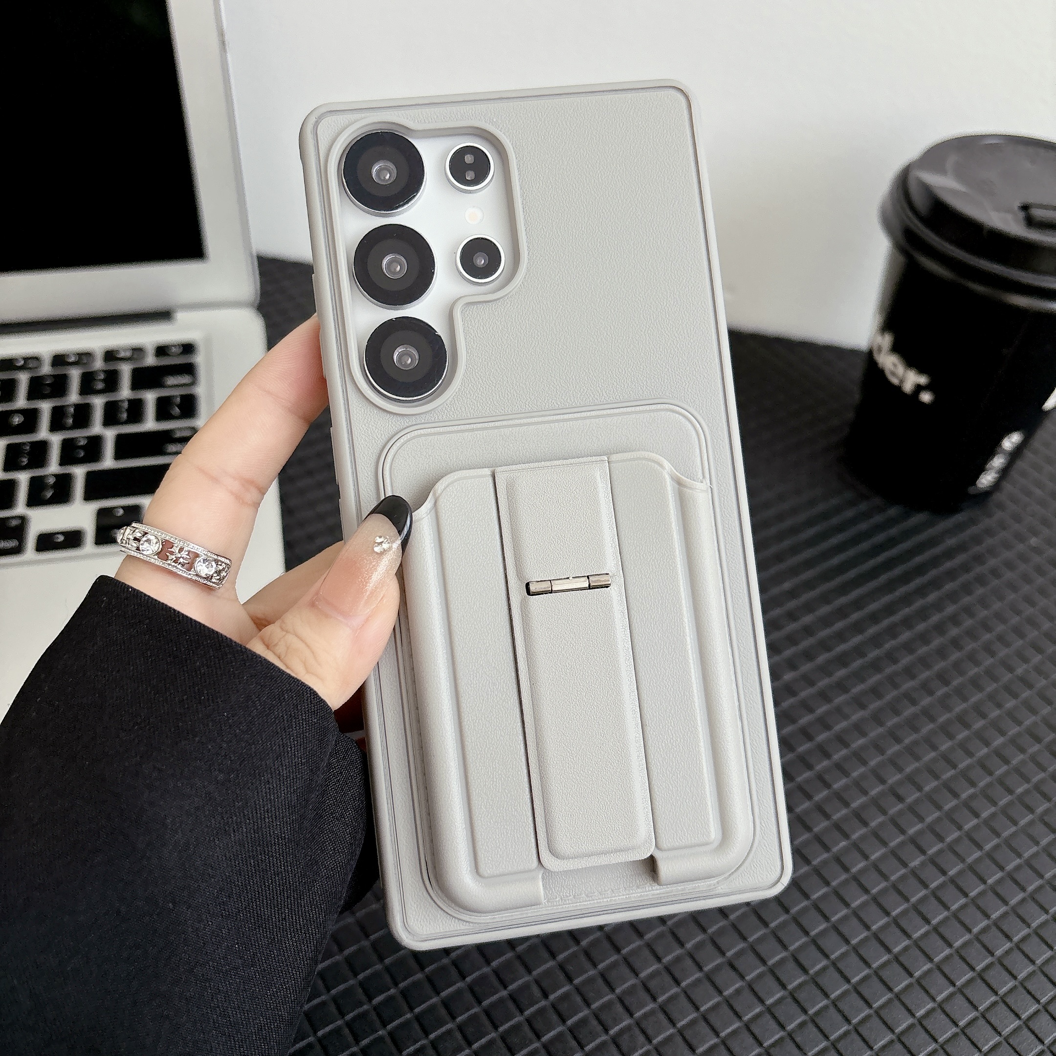 带卡槽一体卡包支架可插卡