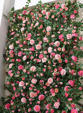 仿真玫瑰花藤假花藤条空调管道