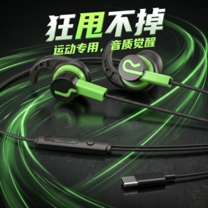 有线耳机type数字接口适用于华为vivo小米OPPO圆孔入耳式数码降噪
