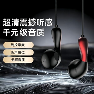 有线耳机降噪高音质Typec接口适用华为vivo小米OPPO电竞圆孔耳机