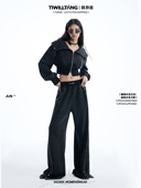 美式 荒诞剂量 短款 卫衣辣妹时尚 两件套 TIWILLTANG 套装 就异是