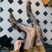 绮丽夜宴2026春季 新款 老钱高级感蕾丝镂空提花气质打底袜网袜女