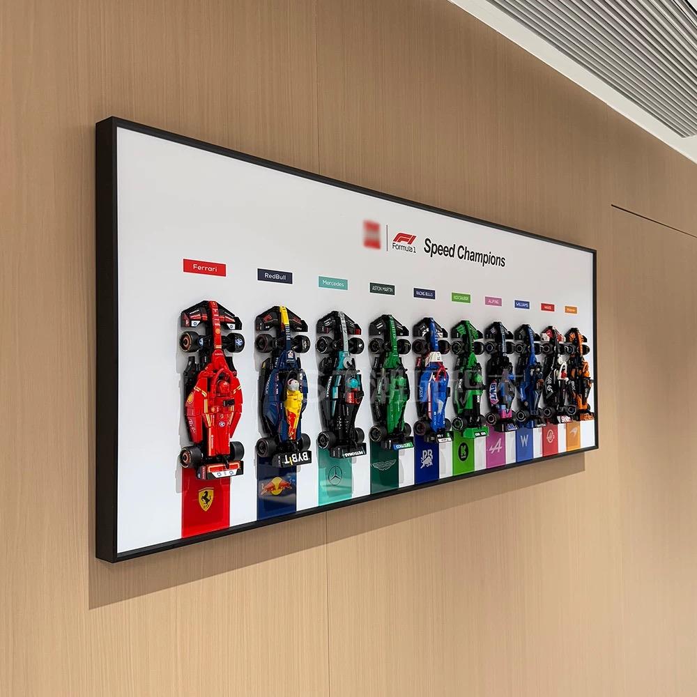 乐高2025speed F1系列赛车床头装饰画 画法拉利红牛车队电竞房挂
