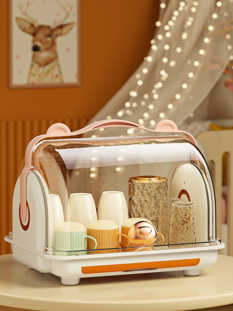 杯架家用水杯玻璃防尘排水架桌面杯架茶杯茶具收纳盒