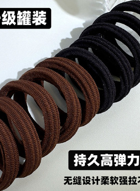 新款高弹力皮筋女扎头绳耐用不伤发绳丸子头饰网红粗发圈马尾皮套