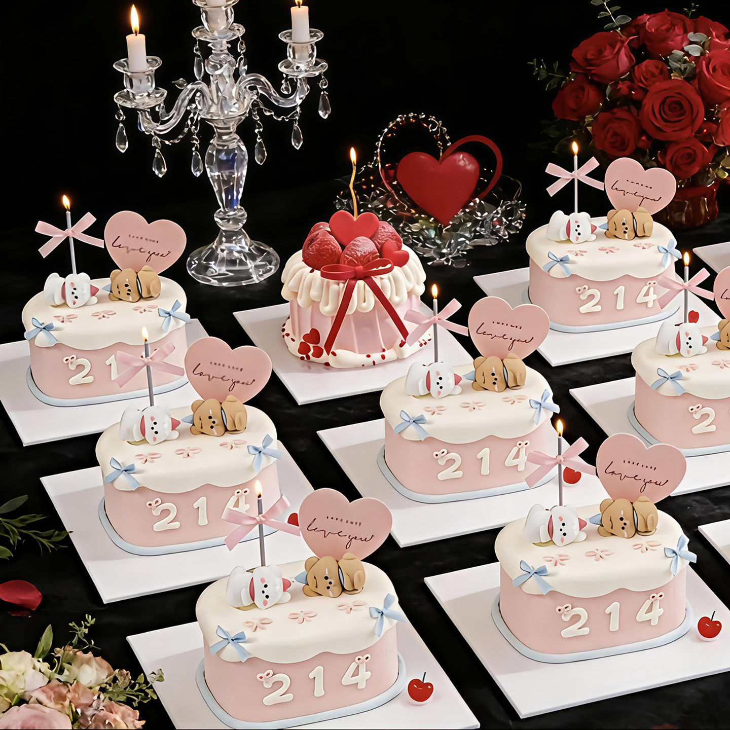 网红情人节ins风蛋糕装饰摆件可爱狗狗爱心LOVE亚克力告白插件,节庆用品/礼品,蛋糕/烘焙装饰用品,淘宝优惠券,粉丝福利购,淘宝优惠卷