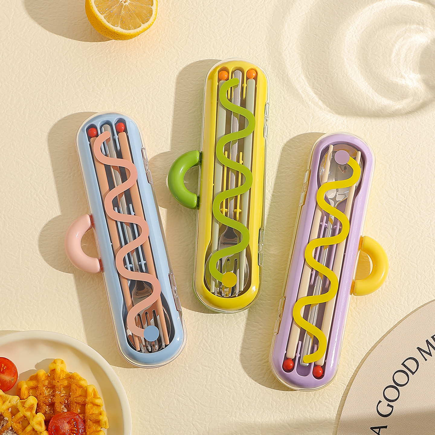 cookzone多巴胺便携筷子勺子套装