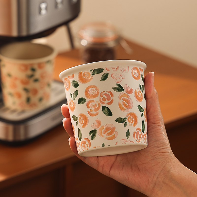 日式小清新手握咖啡杯陶瓷小杯子