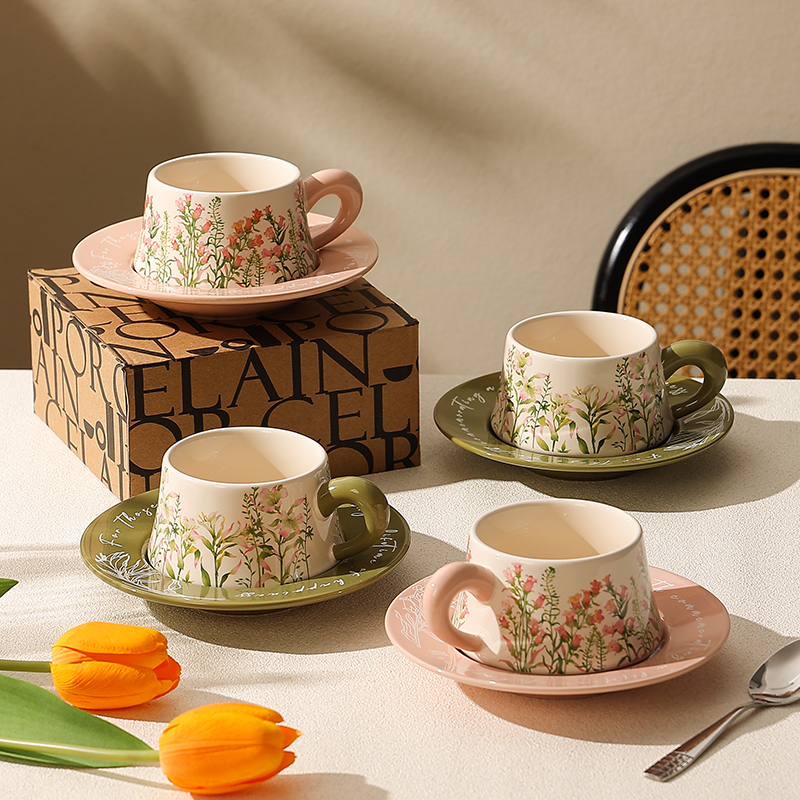 cookzone高颜值咖啡杯碟套装