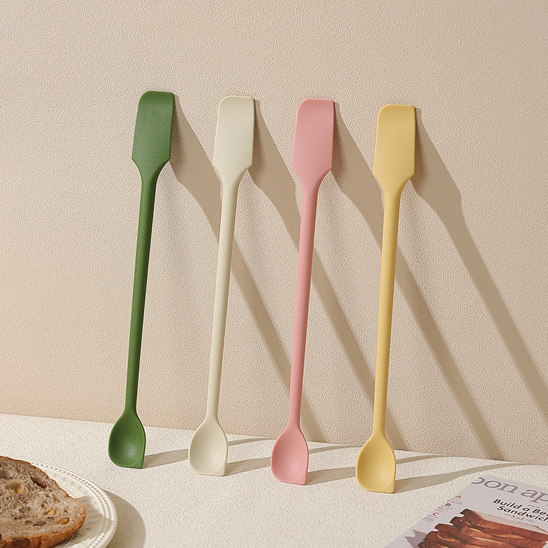 创意双头设计长柄搅拌勺硅胶刮刀