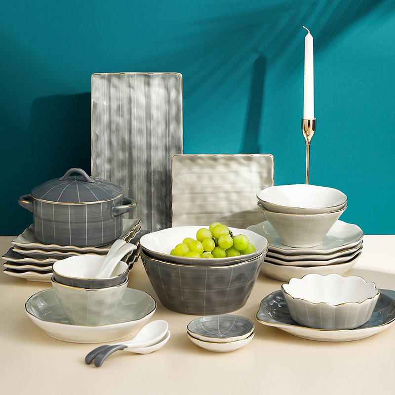 陶瓷碗盘高颜值现代轻奢ins风