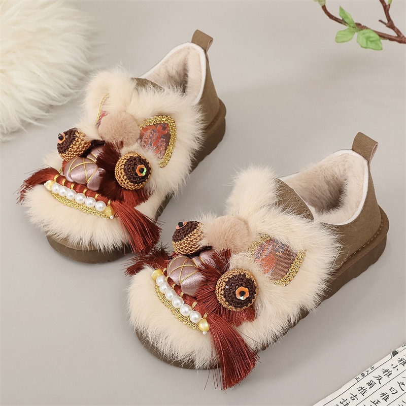 冬季新中式国风手工保暖虎头鞋女平跟复古汉服棉鞋加绒厚底勃肯鞋,女鞋,棉鞋,淘宝优惠券,粉丝福利购,淘宝优惠卷