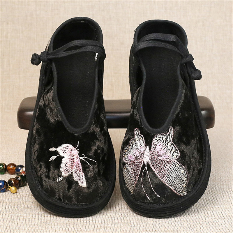 新中式民族风透气绣花鞋女手工千层底老北京布鞋平底复古汉服单鞋,女鞋,传统布鞋,淘宝优惠券,粉丝福利购,淘宝优惠卷