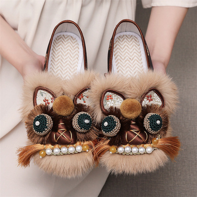 2026新中式手工复古虎头单鞋软底