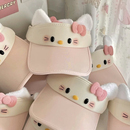 HelloKitty粉色可爱空顶帽女生夏季 少女心萌物定制 kt猫遮阳帽子