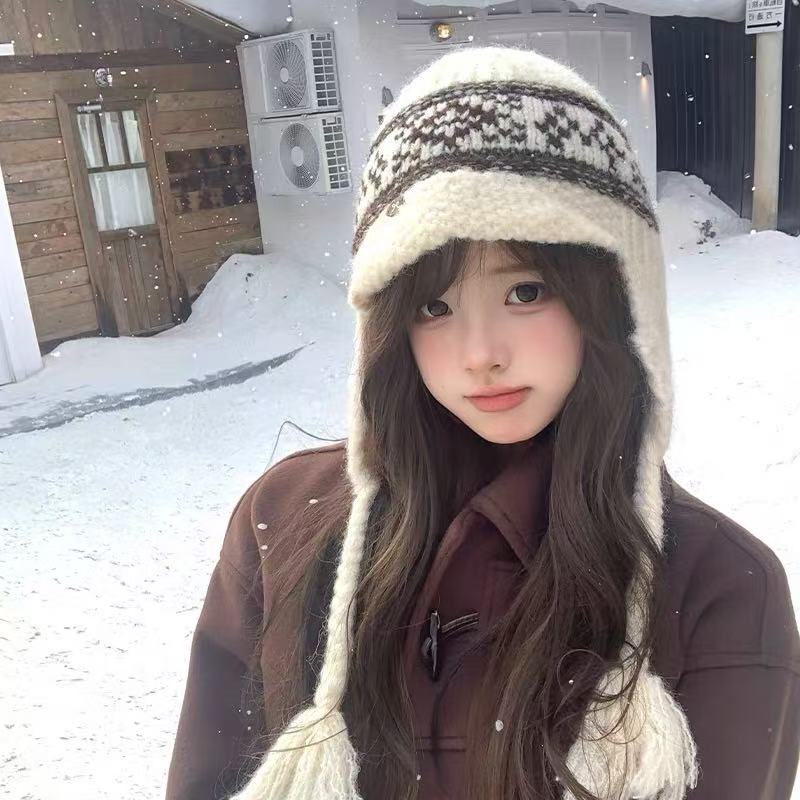 费尔岛毛线帽子女款秋冬季