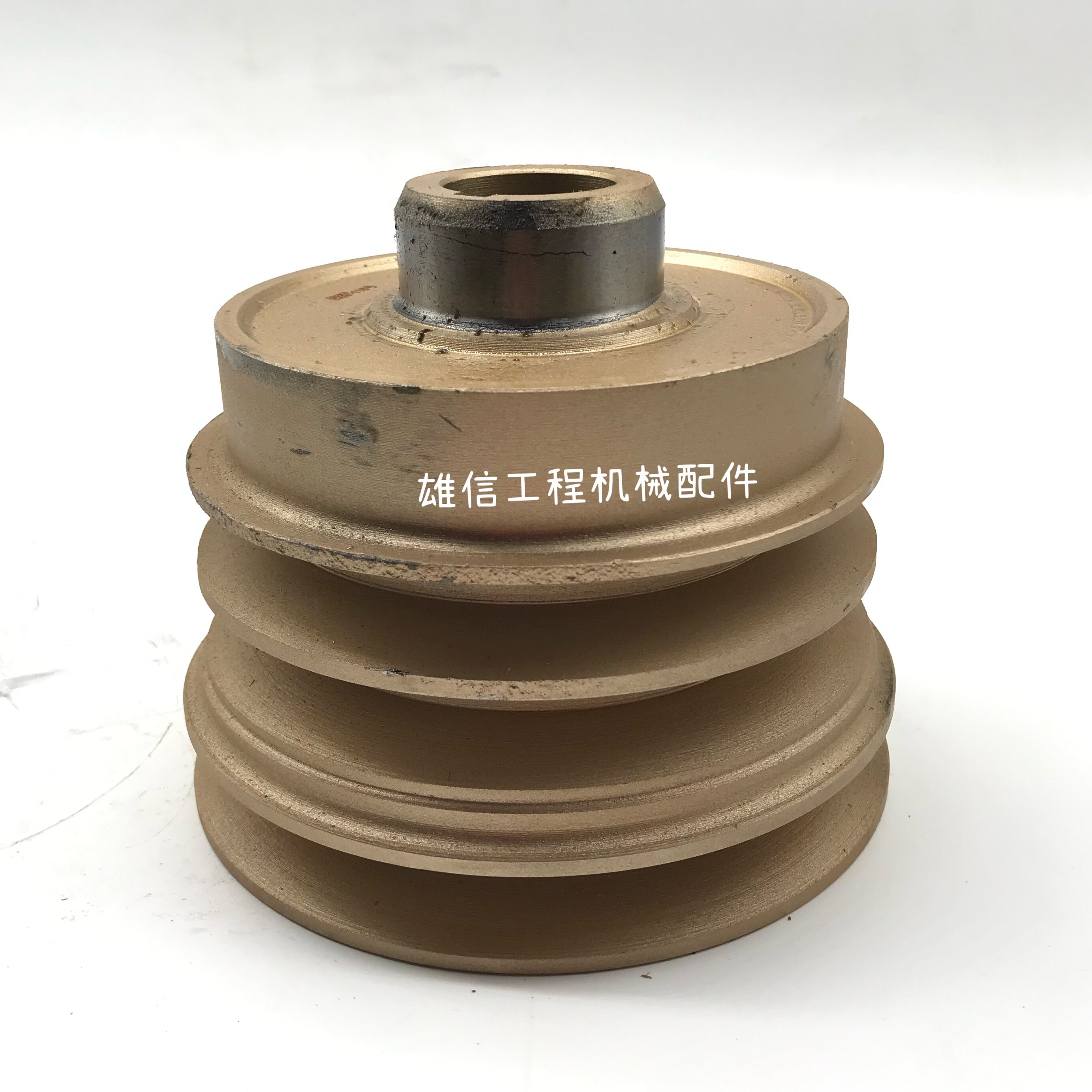 五十铃4LE2曲轴调紧轮 神钢SK75-8曲轴皮带轮三一SY75曲轴涨紧轮