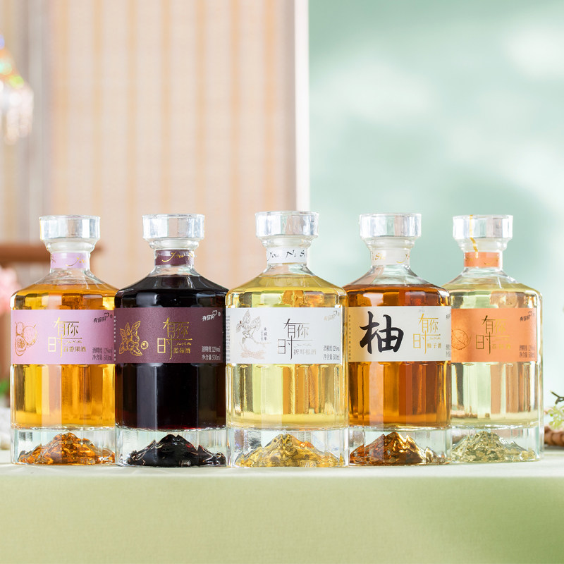 黄氏花果酒 玫瑰刺梨酒青梅酒清酒蓝莓酒水蜜桃酒桑葚酒折耳根酒