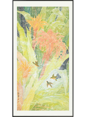 清华美院姜沛【花间轻舞】版画
