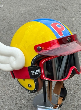 3C认证复古头盔摩托车四分之三盔男女电动踏板机车半盔四季安全帽