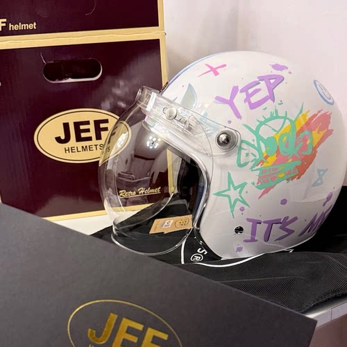 台湾JEF炫彩狂想涂鸦摩托车头盔