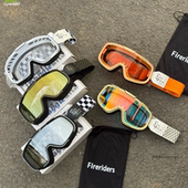 Fireriders复古摩托骑行头盔风镜大框防风护目镜男女半盔100%防尘