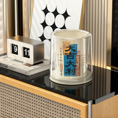 桌面垃圾桶家用多功能纸篓高颜值轻奢双层套筒台面杂物收纳桶