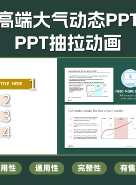 25ppt模板高级感抽拉动画动态课件工作汇报